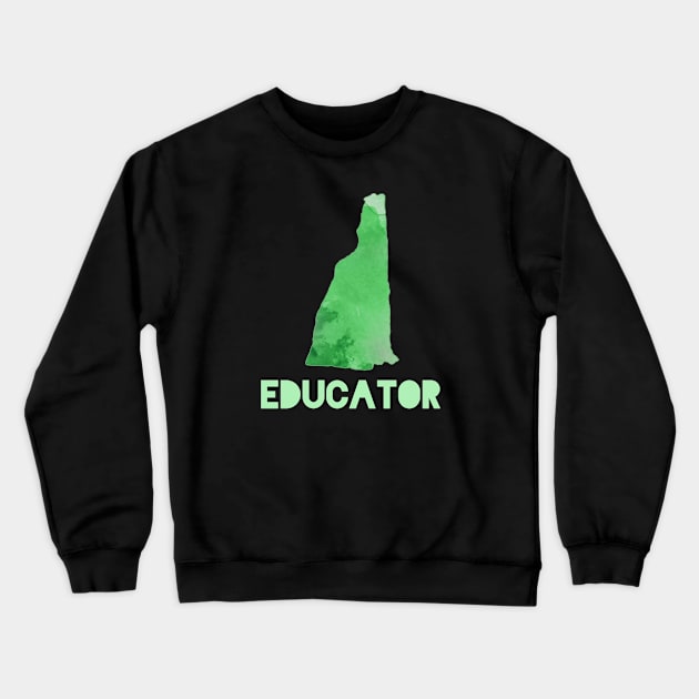 New Hampshire Educator Crewneck Sweatshirt by designed2teach